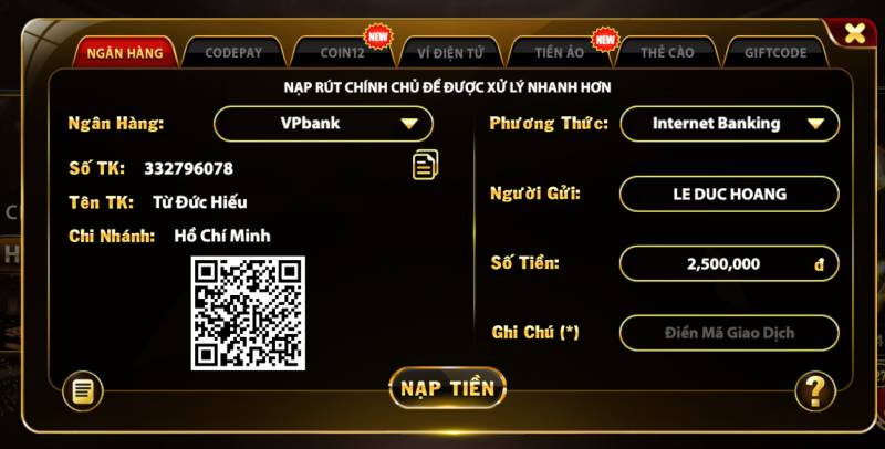 HitClub Samuel | Hit.Club: Cổng Game Bài, Tài Xỉu, Nổ Hũ Số 1 9/2025 14 Nap Tien Qua Ngan Hang